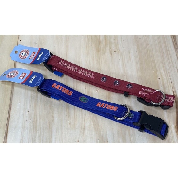 NCAA FSU Seminoles Florida‎ Gators Dog Collars and Leashes Officially Licensed - Picture 1 of 15